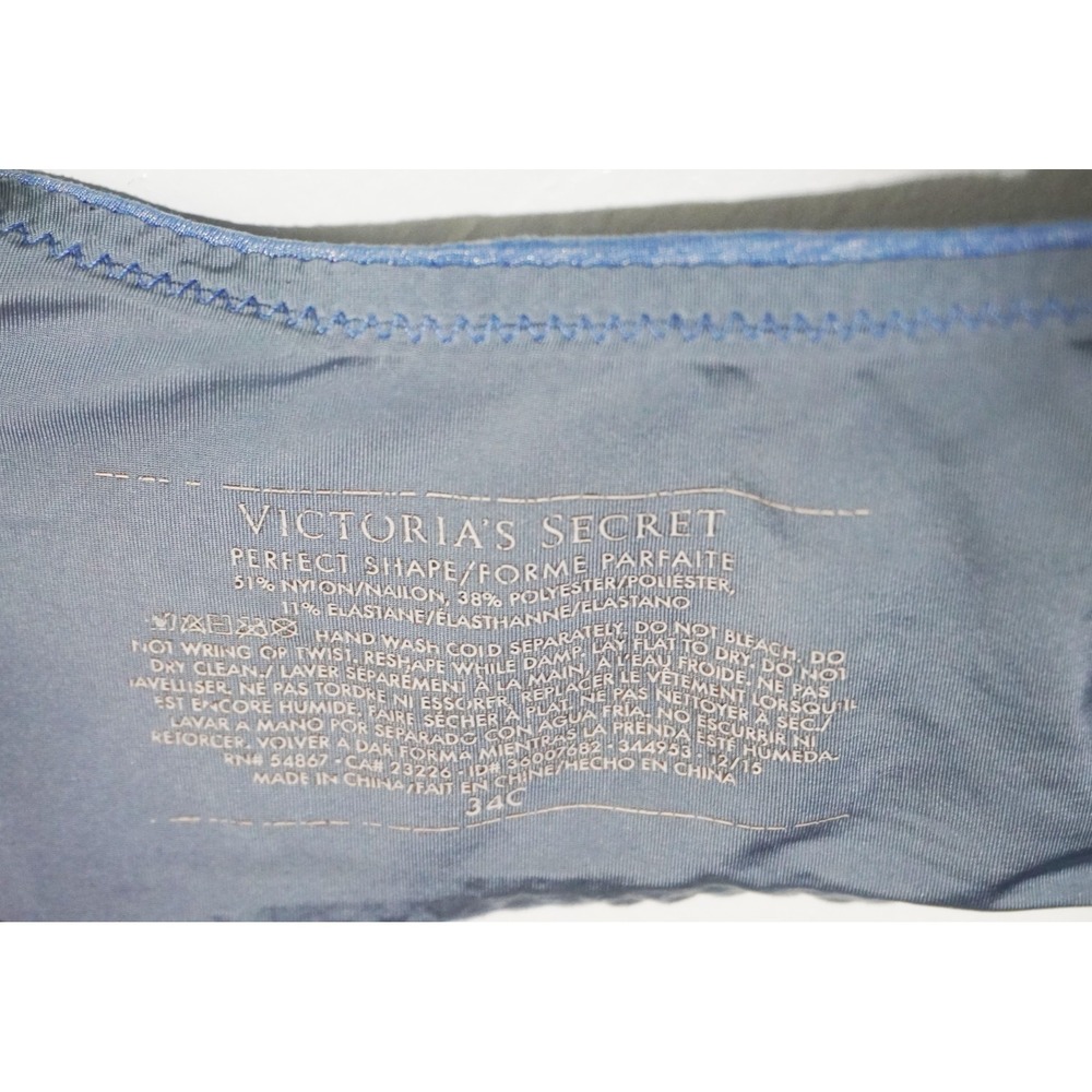 Victoria's Secret Perfect Shape Powder Blue Bra Underwire Full Coverage 34C - Picture 5 of 5